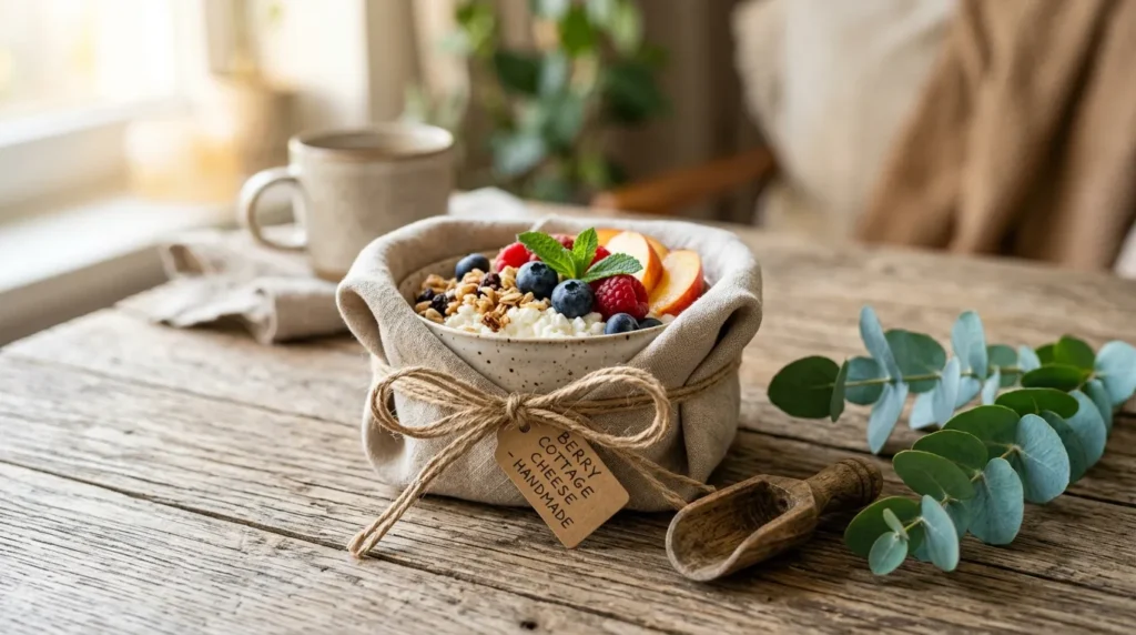 Bol de Cottage Cheese aux Fruits