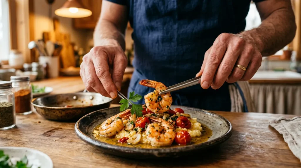 Crevettes Sautées à l'Ail