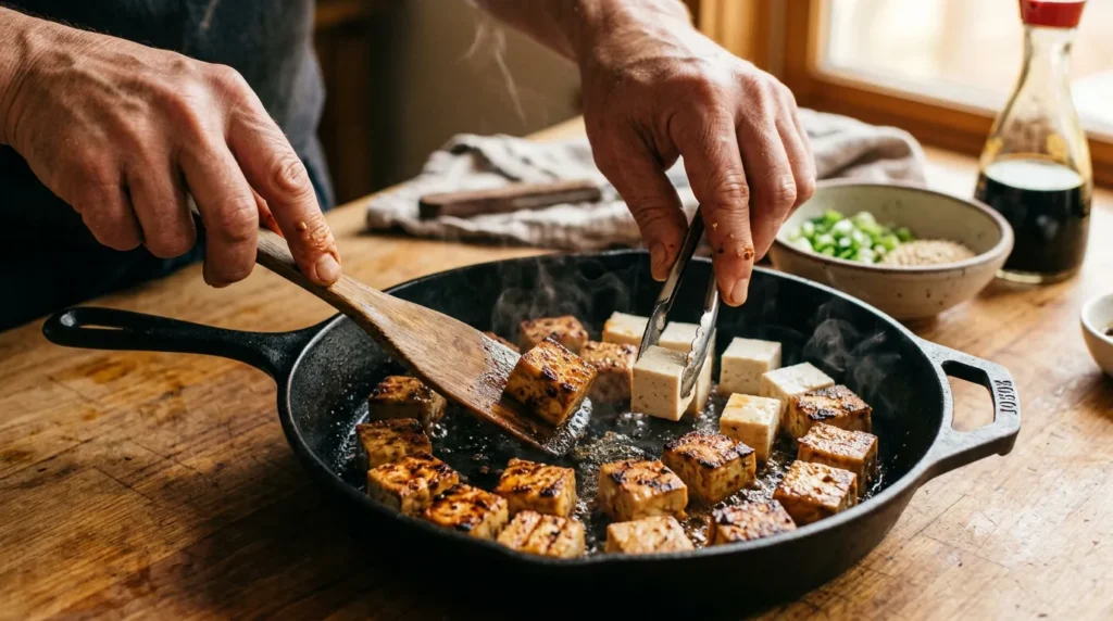 Cubes de Tofu Grillés au Soja