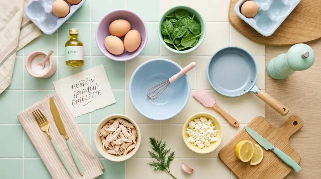 Omelette Protéinée aux Épinards