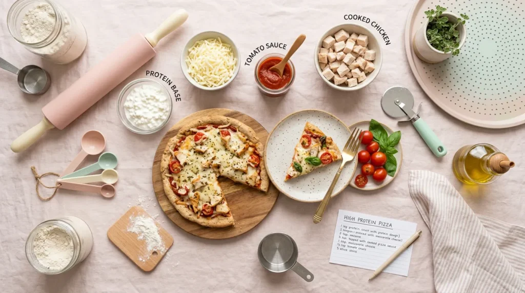 Pizza Protéinée Faible en Glucides